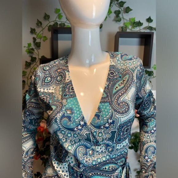 Boho Satin‎ Romper Ruffled Serenity Blue Size S RefI023-2 - Picture 7 of 13